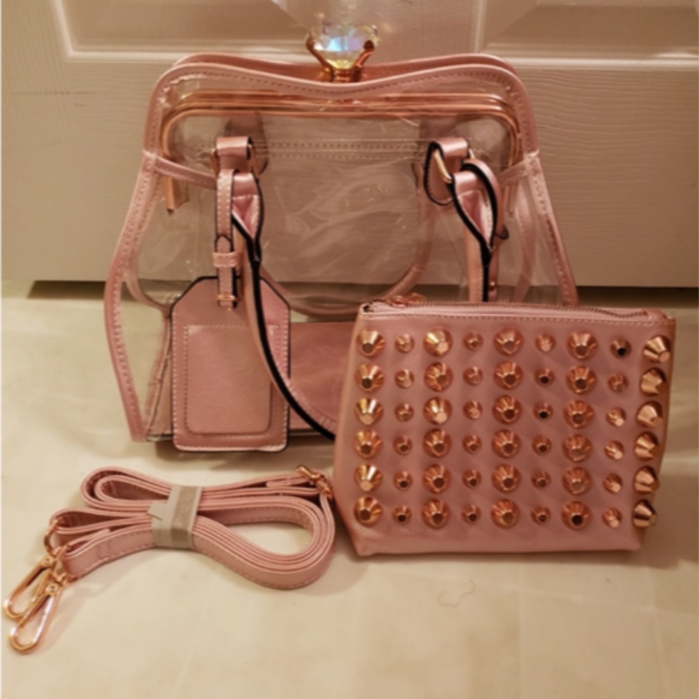 Pink Clear Handbag